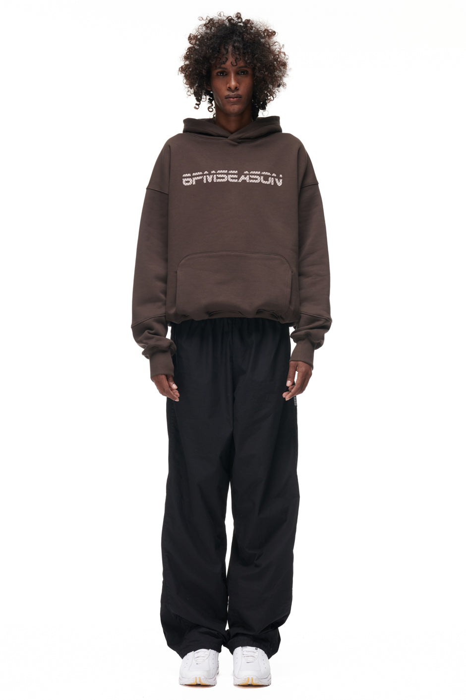 TILES HOODIE BROWN