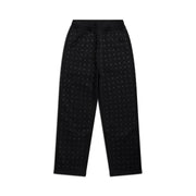 RHINESTONE OPEN LEG JOGGER BLACK